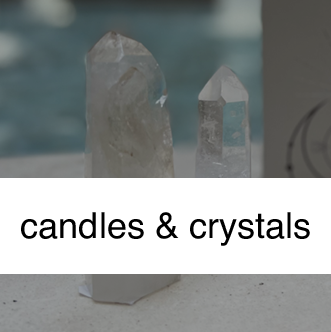 candles and crystals