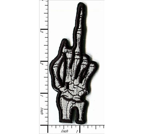 Patch - Middle Finger Skull Patch-hotRAGS.com