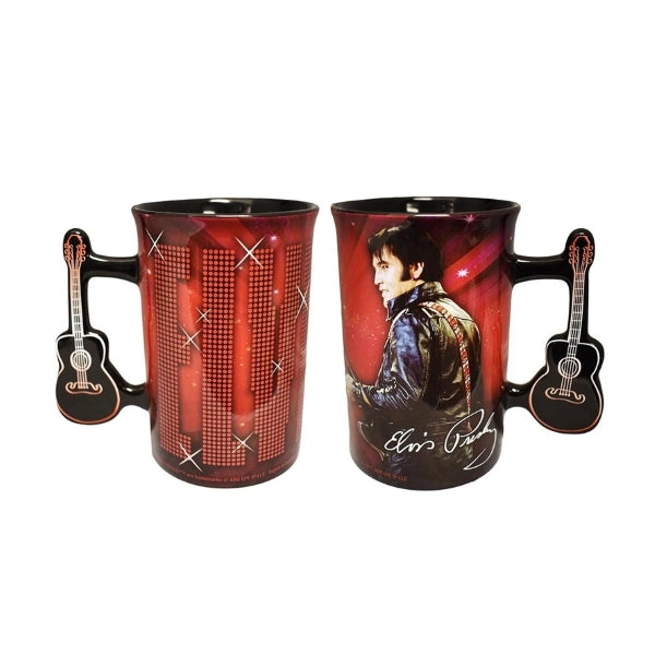 Mug - Elvis Guitar Handle - Red - hotRAGS.com