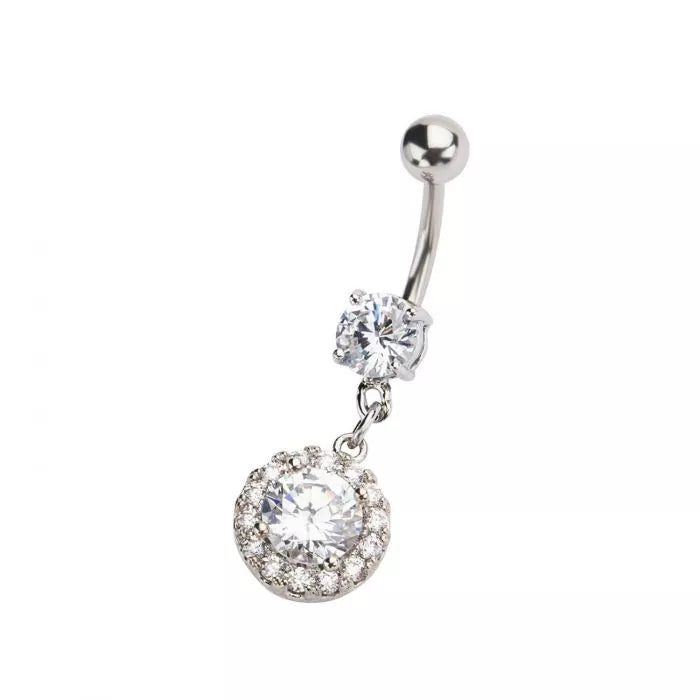 Belly Ring -Clear Sunburst-hotRAGS.com