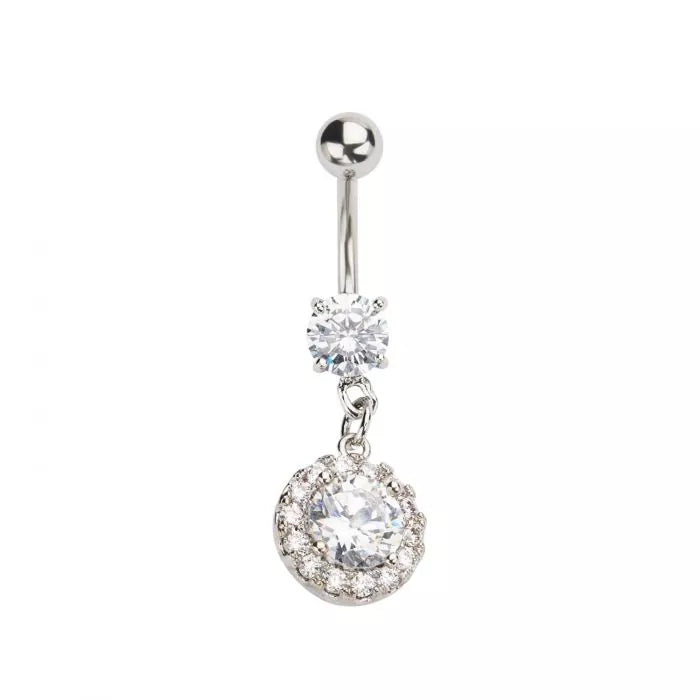 Belly Ring -Clear Sunburst-hotRAGS.com