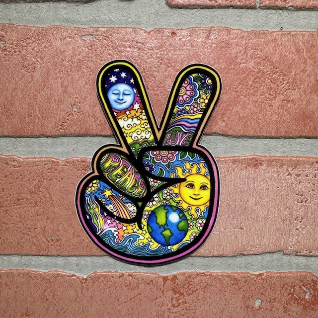 Sticker - Peace Hand Dan Morris-hotRAGS.com
