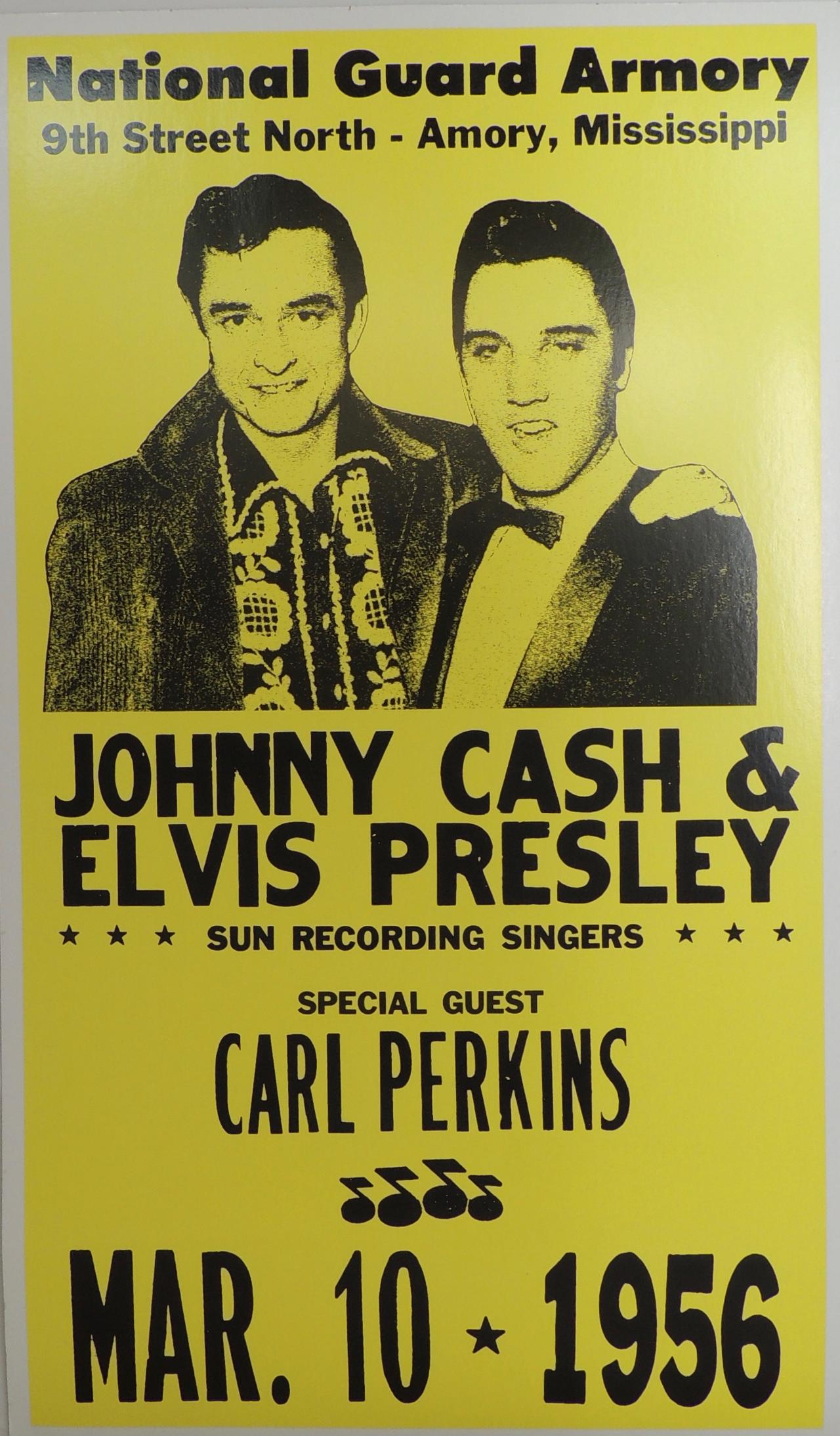 Concert Poster - Johnny Cash & Elvis Presley-hotRAGS.com