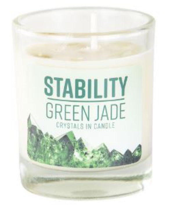Candle Stability Energy Stone Green Jade-hotRAGS.com