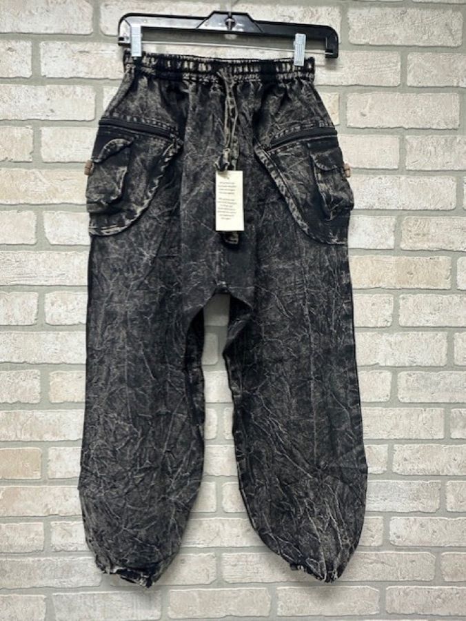 Pants - Cotton Stonewashed - Black - hotRAGS.com