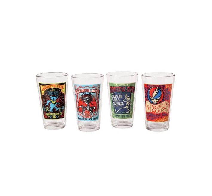 Grateful Dead Pint Glass Set - 4 pieces-hotRAGS.com