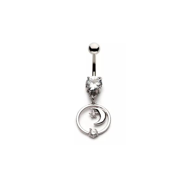 Belly Ring - Circle Moon-hotRAGS.com