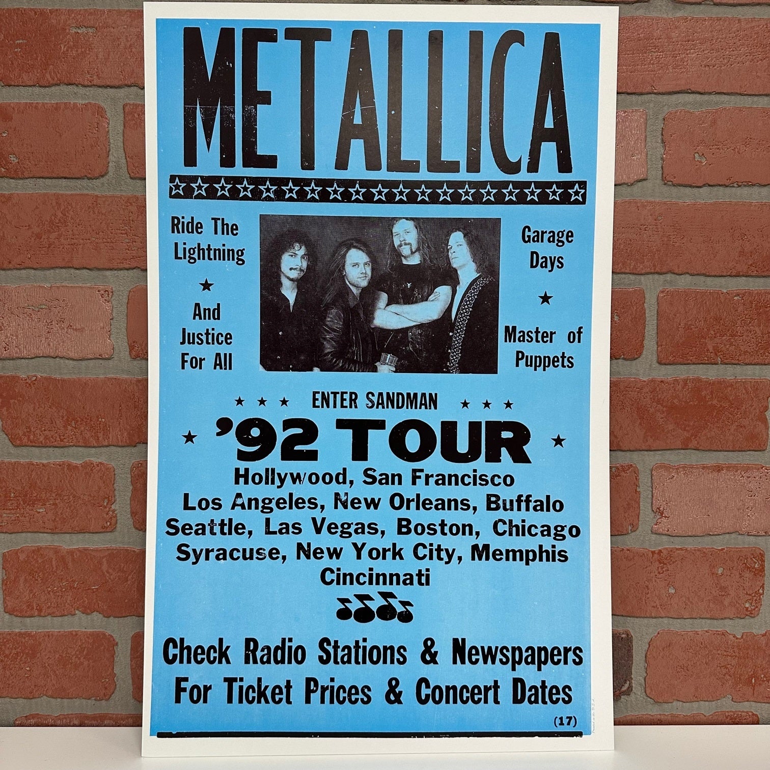 Concert Poster - Metallica '92 Tour - 22x14-hotRAGS.com