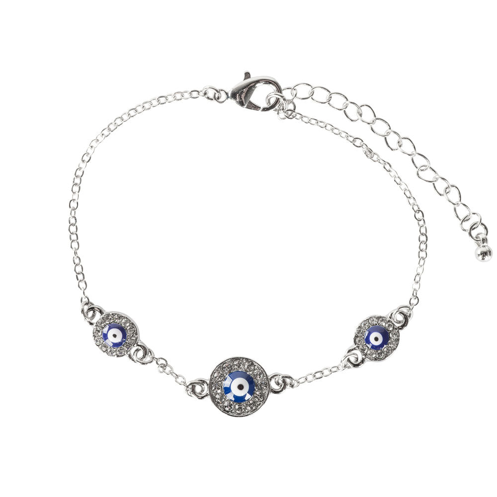 Bracelet- Evil Eye Silver-hotRAGS.com