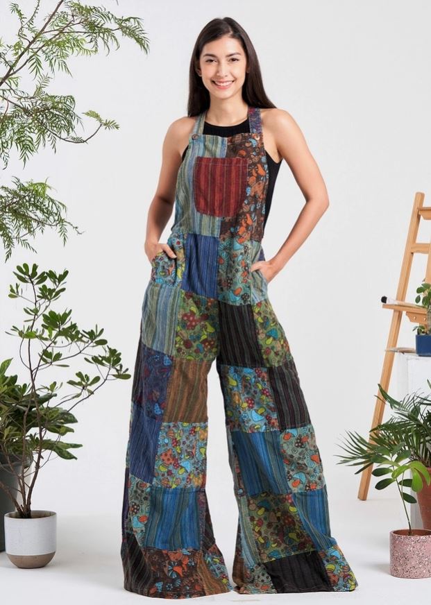 Overalls - Patch Wide Leg Shroom - Unique-hotRAGS.com