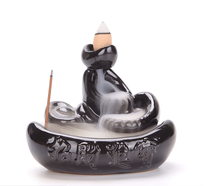 Dragon Falls Ceramic Backflow Incense Stick Burner 4"-hotRAGS.com