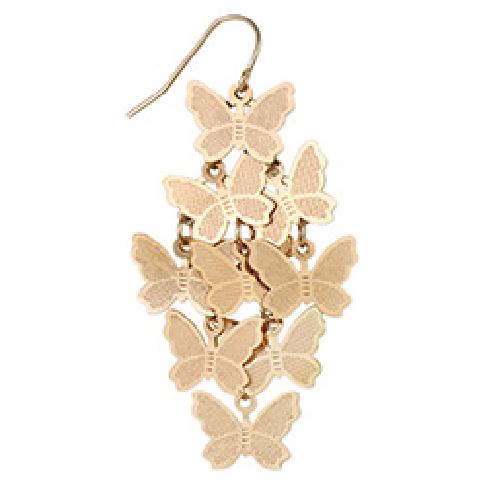 Earrings - Butterfly Gold Flurry-hotRAGS.com