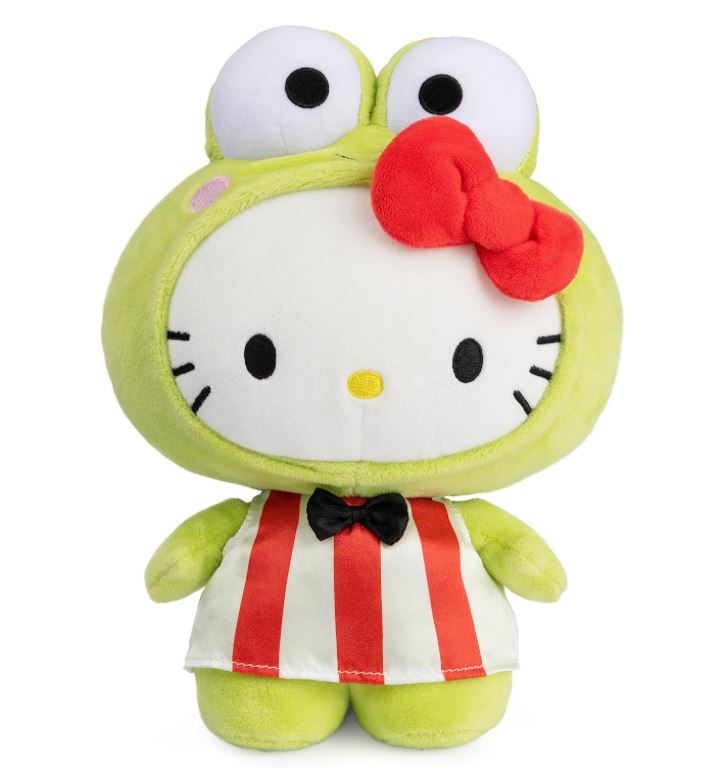 Sanrio Hello Kitty Keroppi Plush Toy, Premium Stuffed Animal for Ages 1 and Up, Green, 9.5"-hotRAGS.com