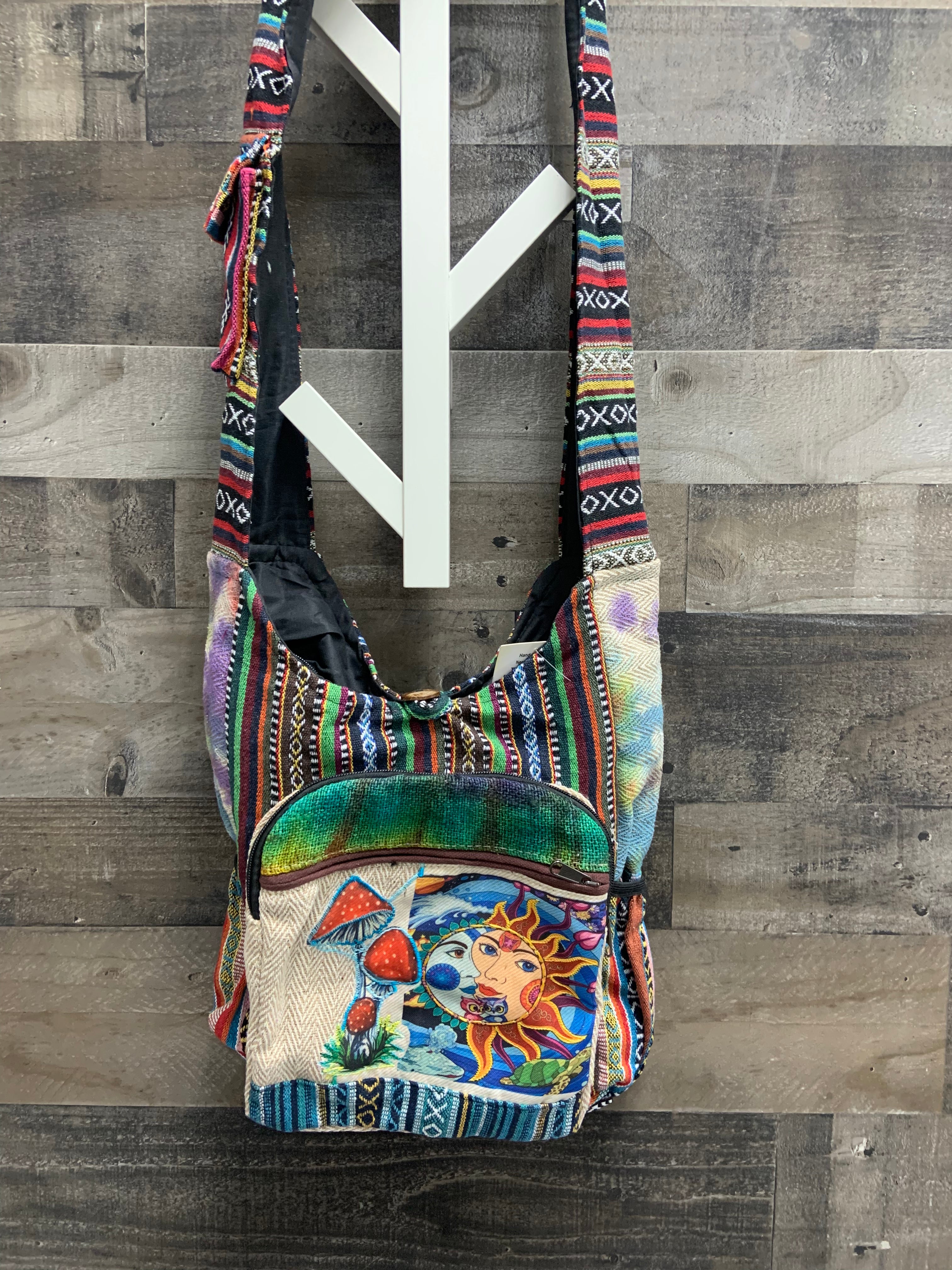 Pack of 12 Boho Hippie Bags Shoulder Handbags Fashion canvas