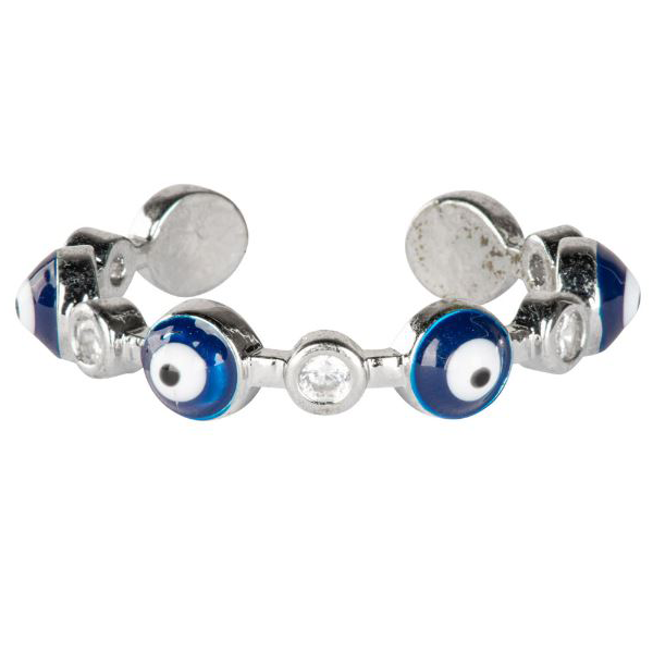 Ring - Adjustable Evil Eyes Ring-hotRAGS.com