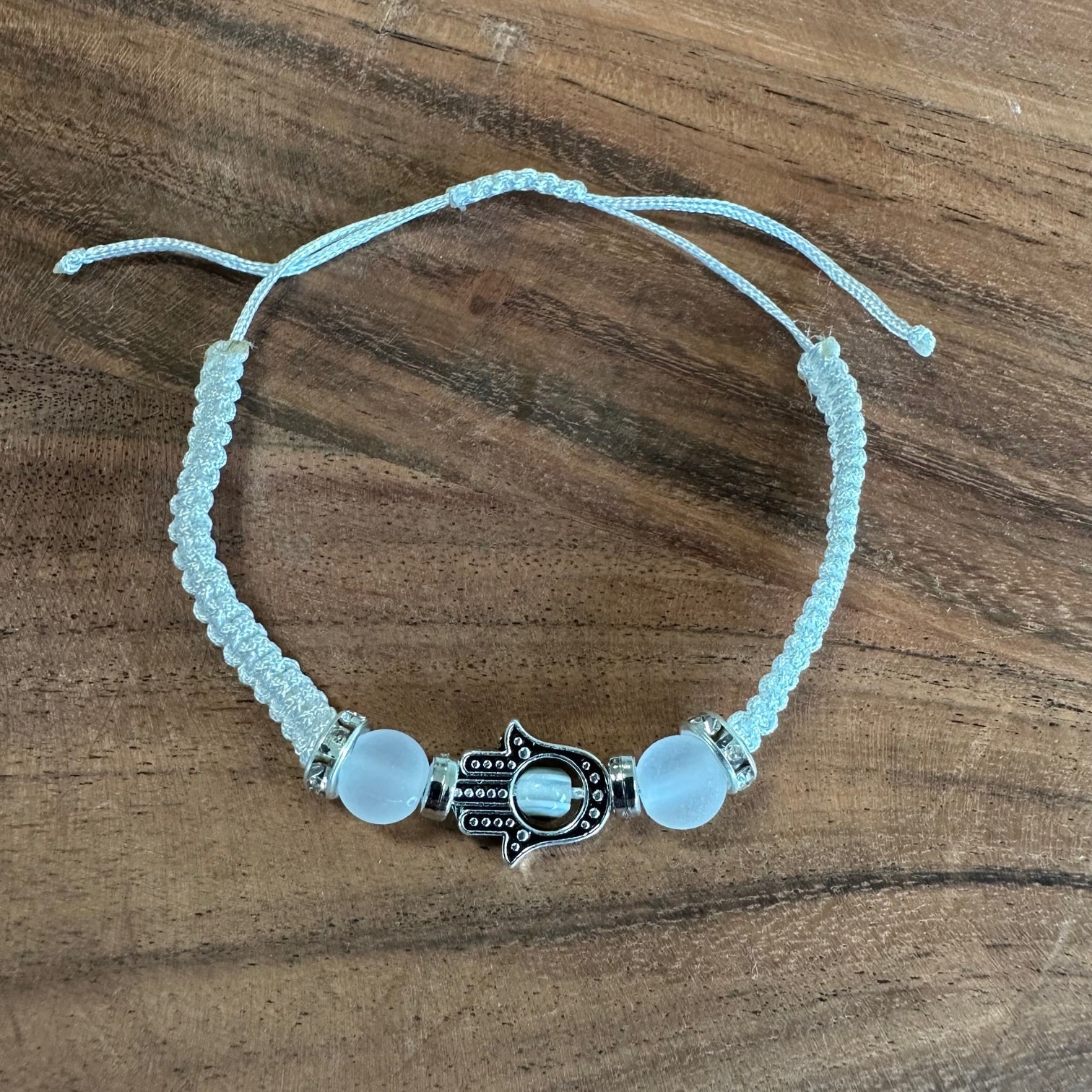 Bracelet - Hamsa Eye - White-hotRAGS.com