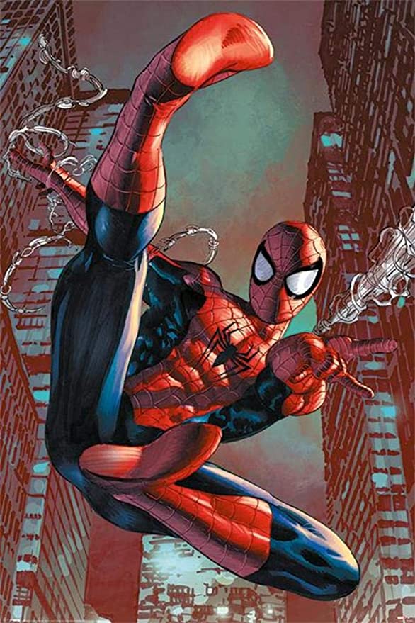 Spiderman Web Slinging Poster - 24 x 36 inches-hotRAGS.com