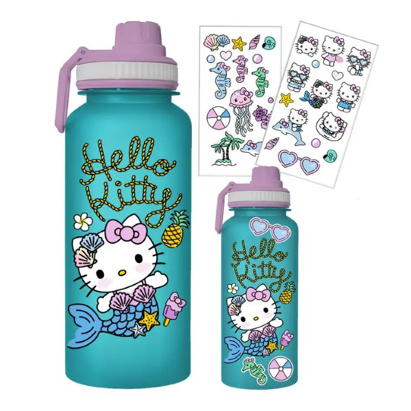 Bottle - Hello Kitty Water Bottle With Stickers - 32 Oz-hotRAGS.com