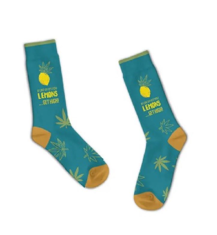 Socks - If Live Give You Lemons..Get High!-hotRAGS.com