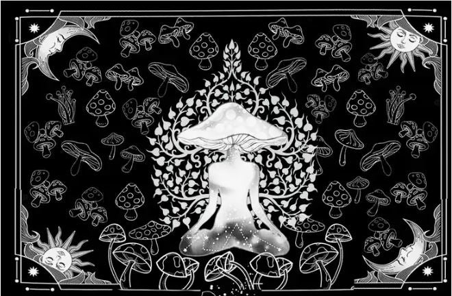 Tapestry - Mushroom, Sun and Moon-hotRAGS.com