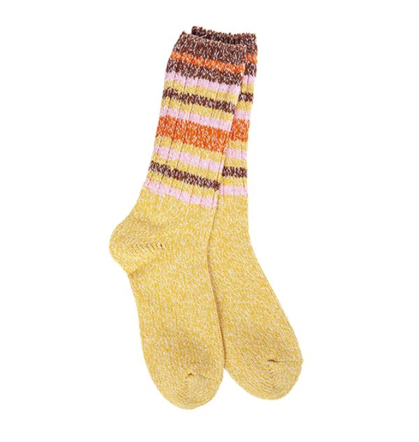 Socks Worlds Softest - Honey Stripe-hotRAGS.com