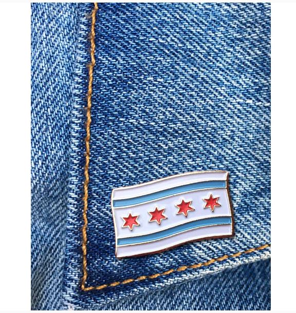 Pin - Chicago Flag-hotRAGS.com