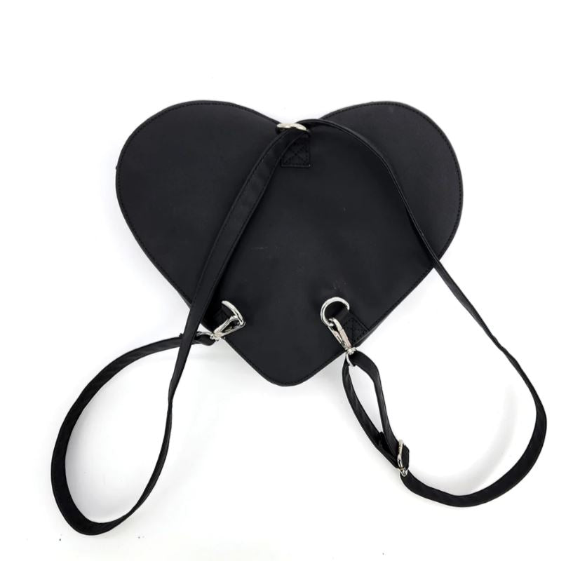 Backpack - Glow In The Dark Heart Shape Frank W/ Bride Backpack-hotRAGS.com