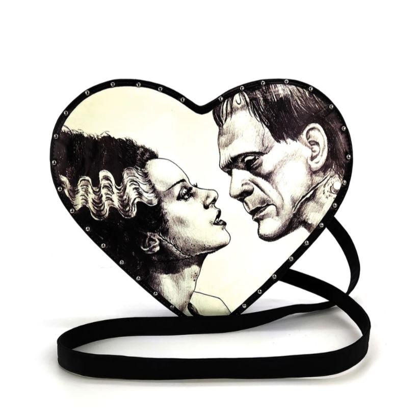 Backpack - Glow In The Dark Heart Shape Frank W/ Bride Backpack-hotRAGS.com