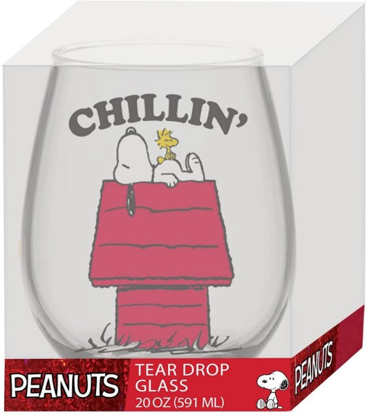 Stemless Glass - Snoopy Woodstock - 20 Oz.-hotRAGS.com