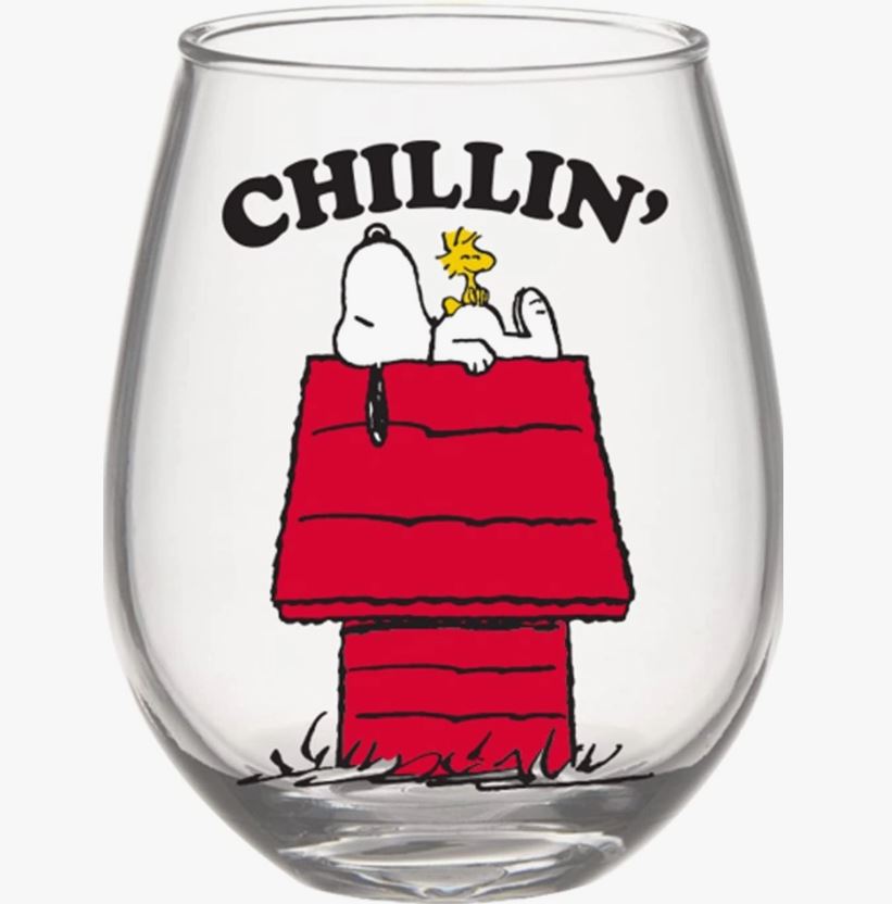 Stemless Glass - Snoopy Woodstock - 20 Oz.-hotRAGS.com