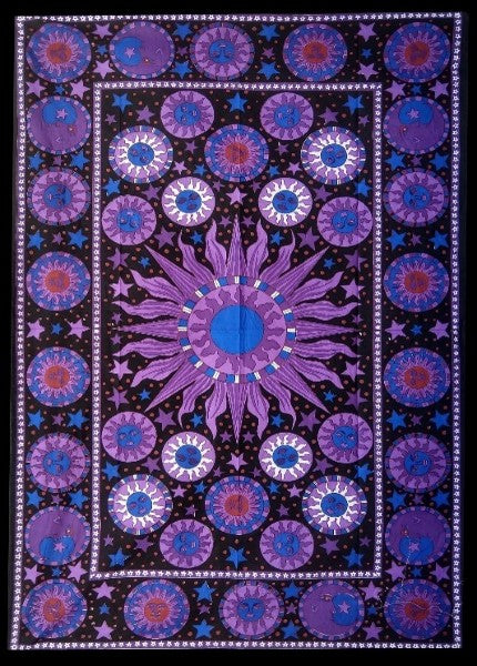 Tapestry -Purple Multi Sun -55x83-hotRAGS.com