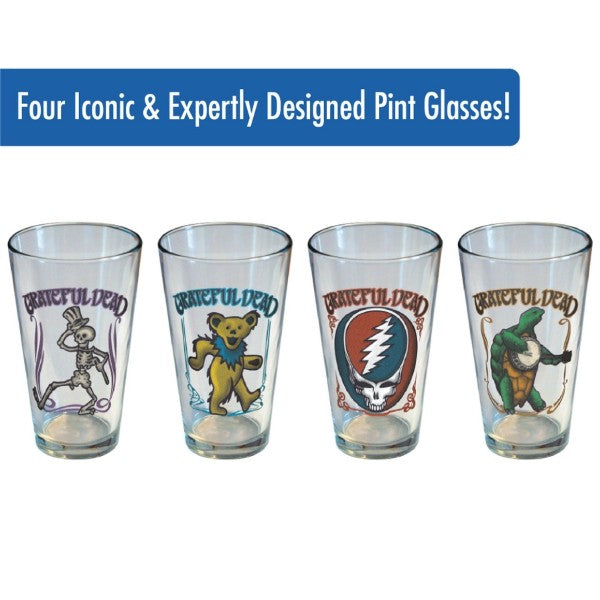 Glass Set - Grateful Dead 4pk-hotRAGS.com