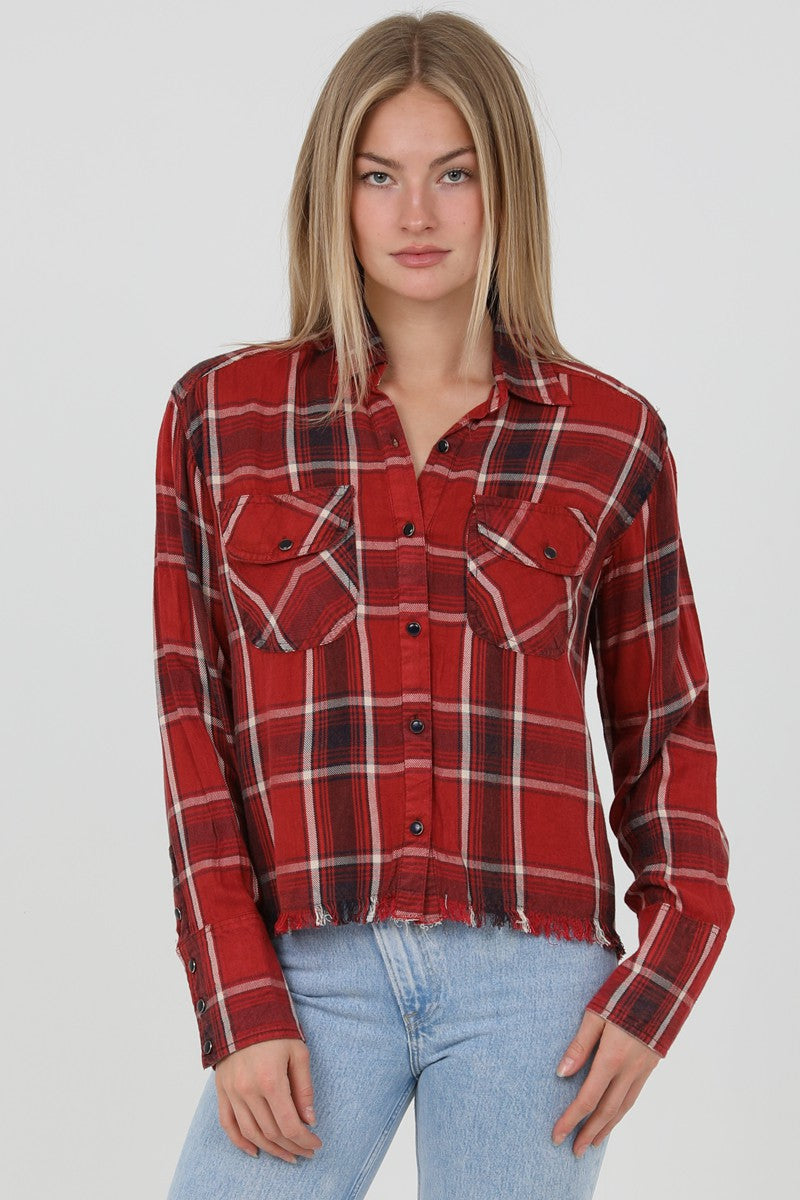 Jr Flannel - With Frayed Hem - Red-hotRAGS.com