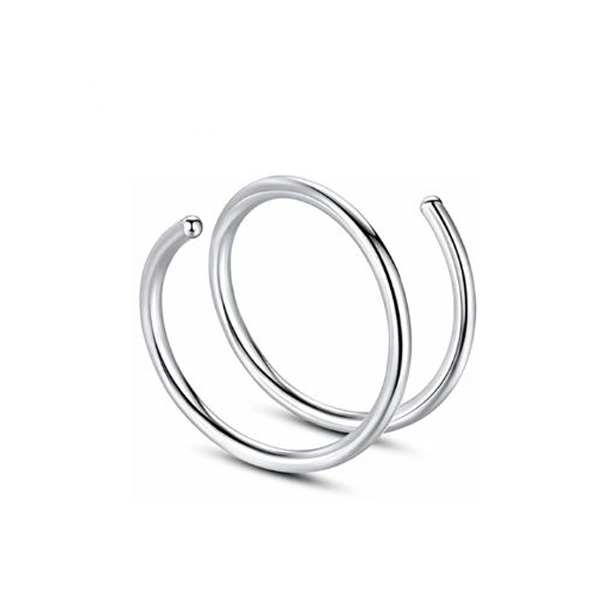 Nose Ring - Double Silver-hotRAGS.com