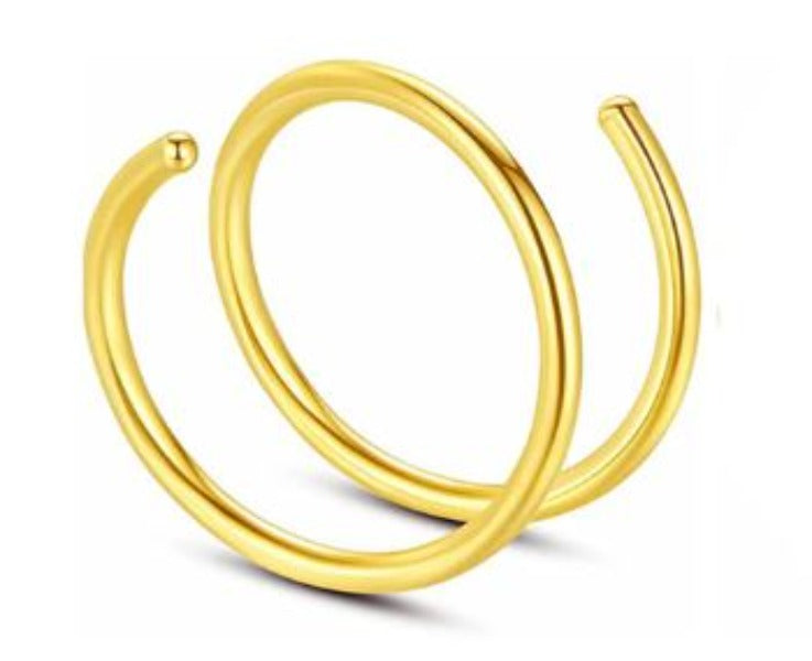 Nose Ring - Double Gold-hotRAGS.com