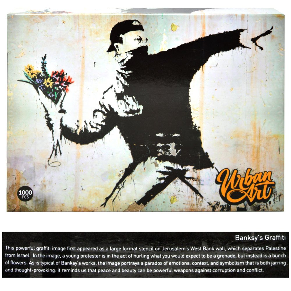 Jigsaw Puzzle - Banksy Flowers - 1000pc-hotRAGS.com