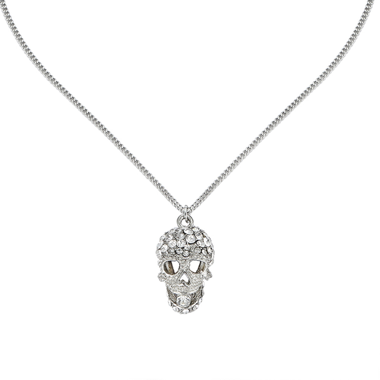 Necklace - Skull - Silver-hotRAGS.com