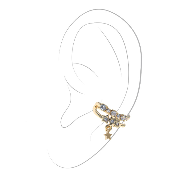Earring Cuff - 3 Stars - Gold-hotRAGS.com