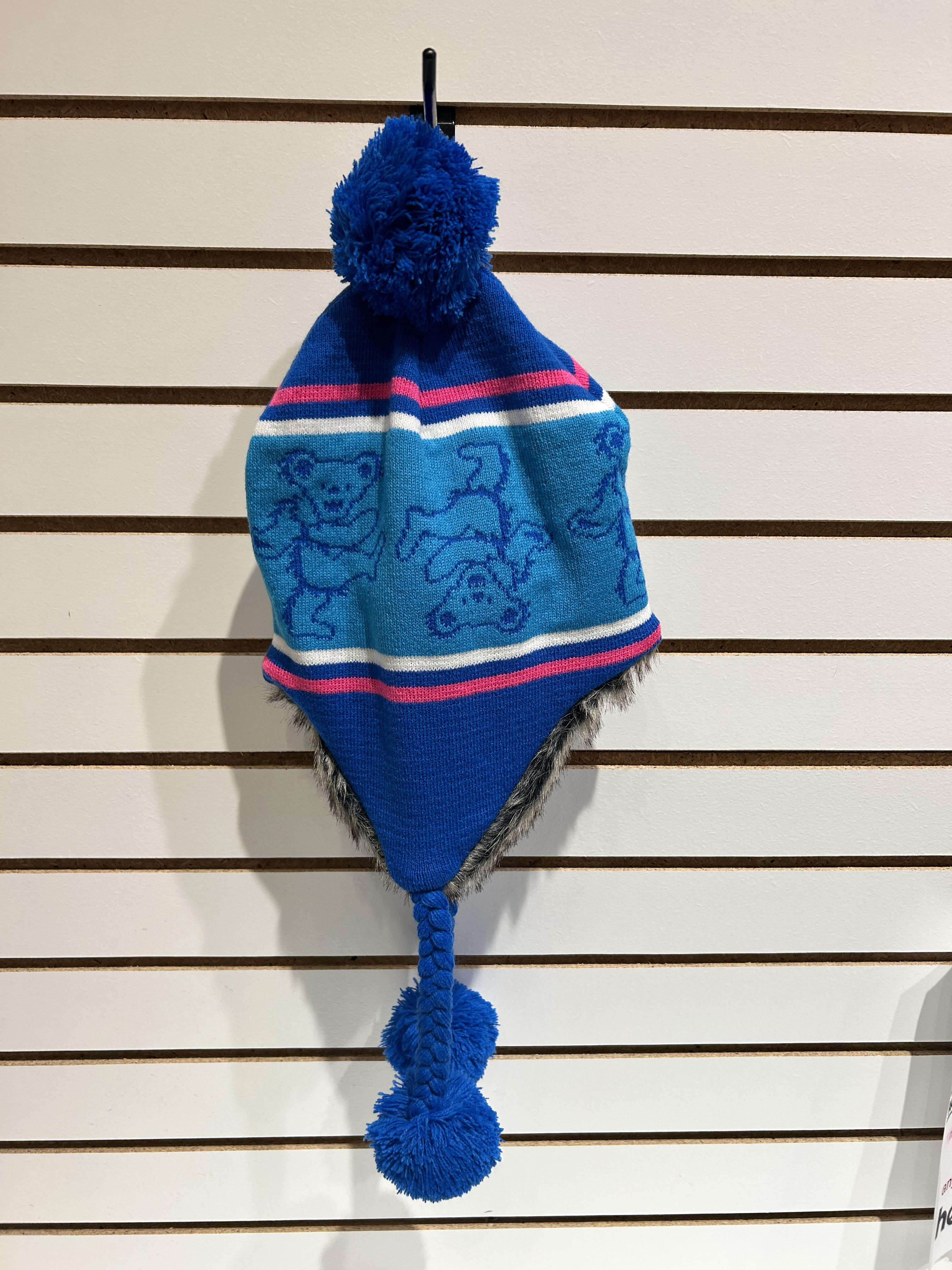 Hat Flap - Grateful Dead Bear - Blue-hotRAGS.com