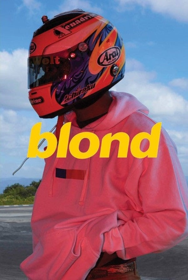 frank ocean motorcycle helmet Poster Frank Ocean Blond