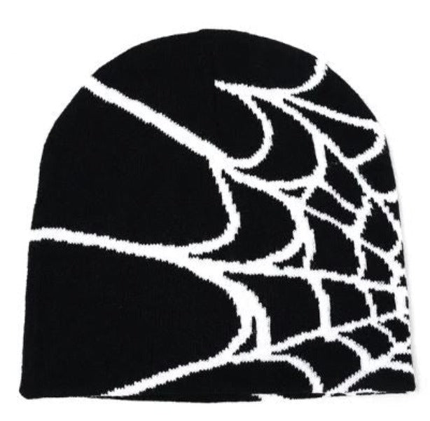 Beanie - Spider Web - Black-hotRAGS.com