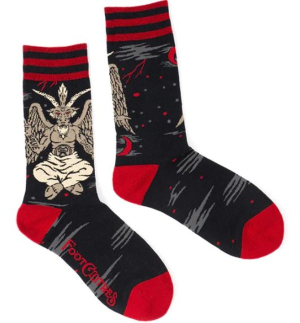 Socks - Evil AF Baphomet Crew Sock-hotRAGS.com
