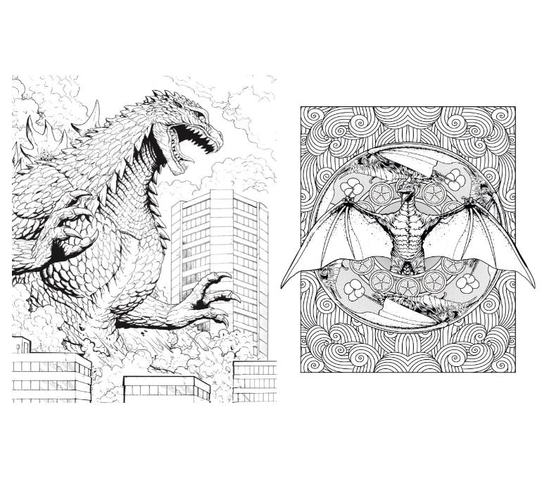 Book - Godzilla Coloring Book-hotRAGS.com