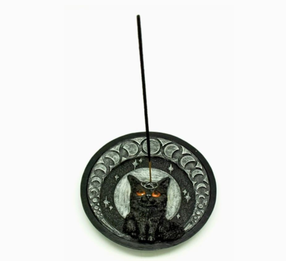 Incense Burner - Black Cat Moons-hotRAGS.com
