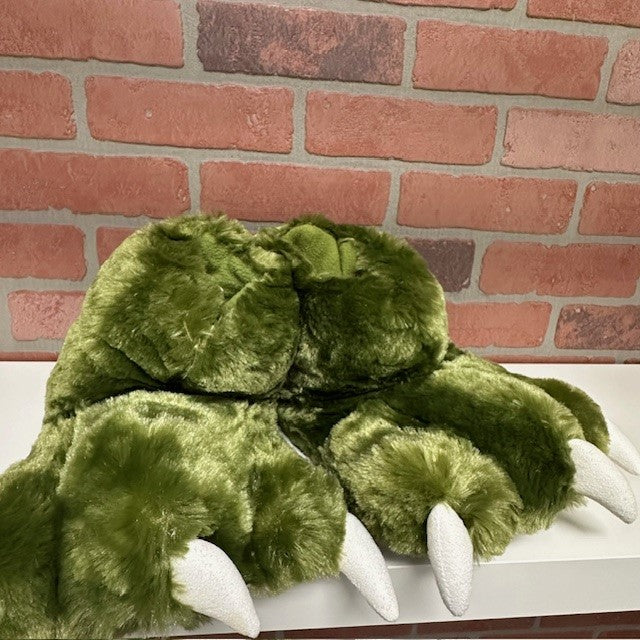 Slippers - Dino Paw - Green-hotRAGS.com