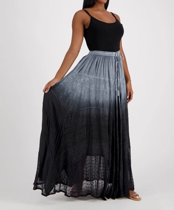 Skirt - Maxi Grey Ombre-hotRAGS.com
