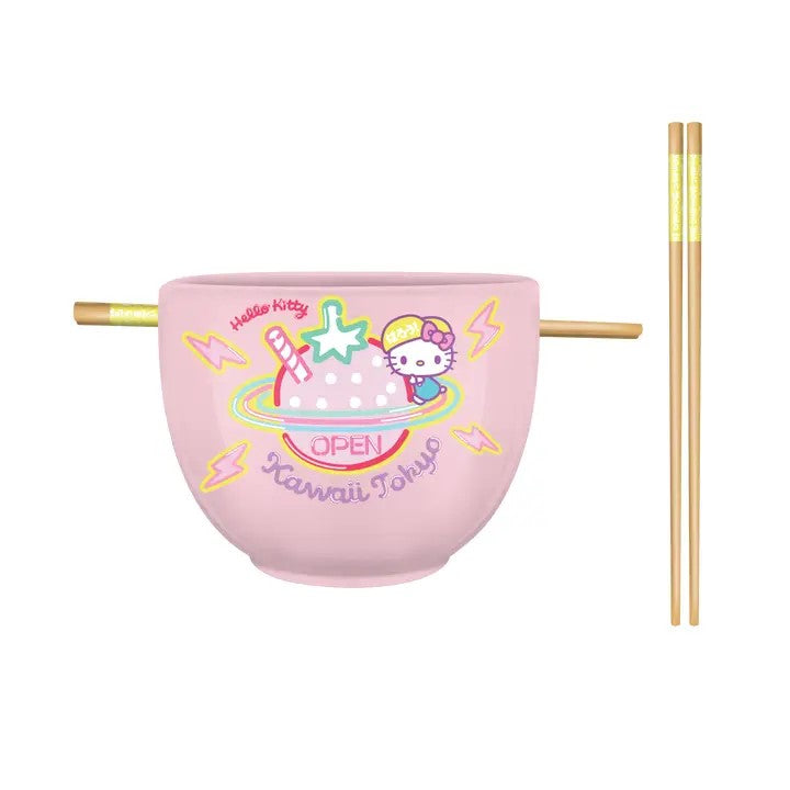 Ramen Bowl - Hello Kitty Kawaii Tokyo 20-Ounce Ramen Bowl and Chopstick Set