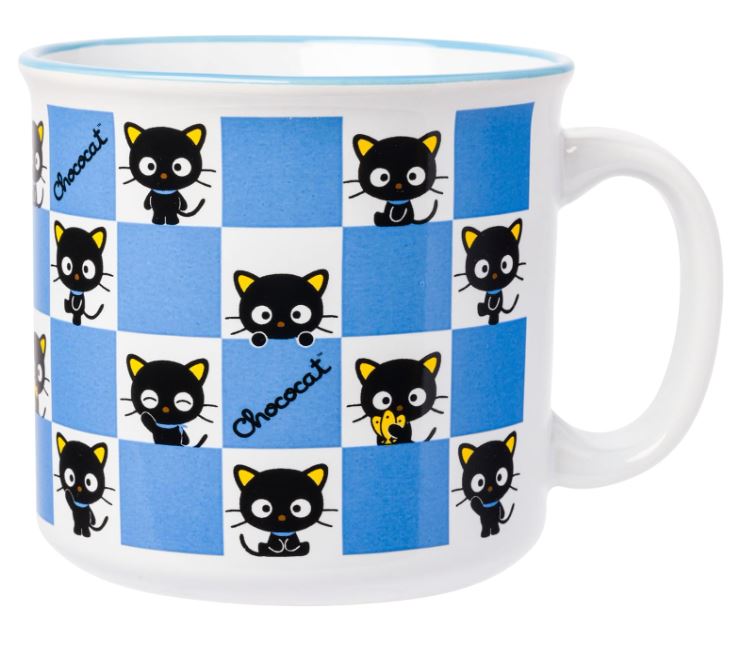 Mug - Sanrio Chococat Checker Pattern Ceramic Camper Mug, 20 Ounces-hotRAGS.com