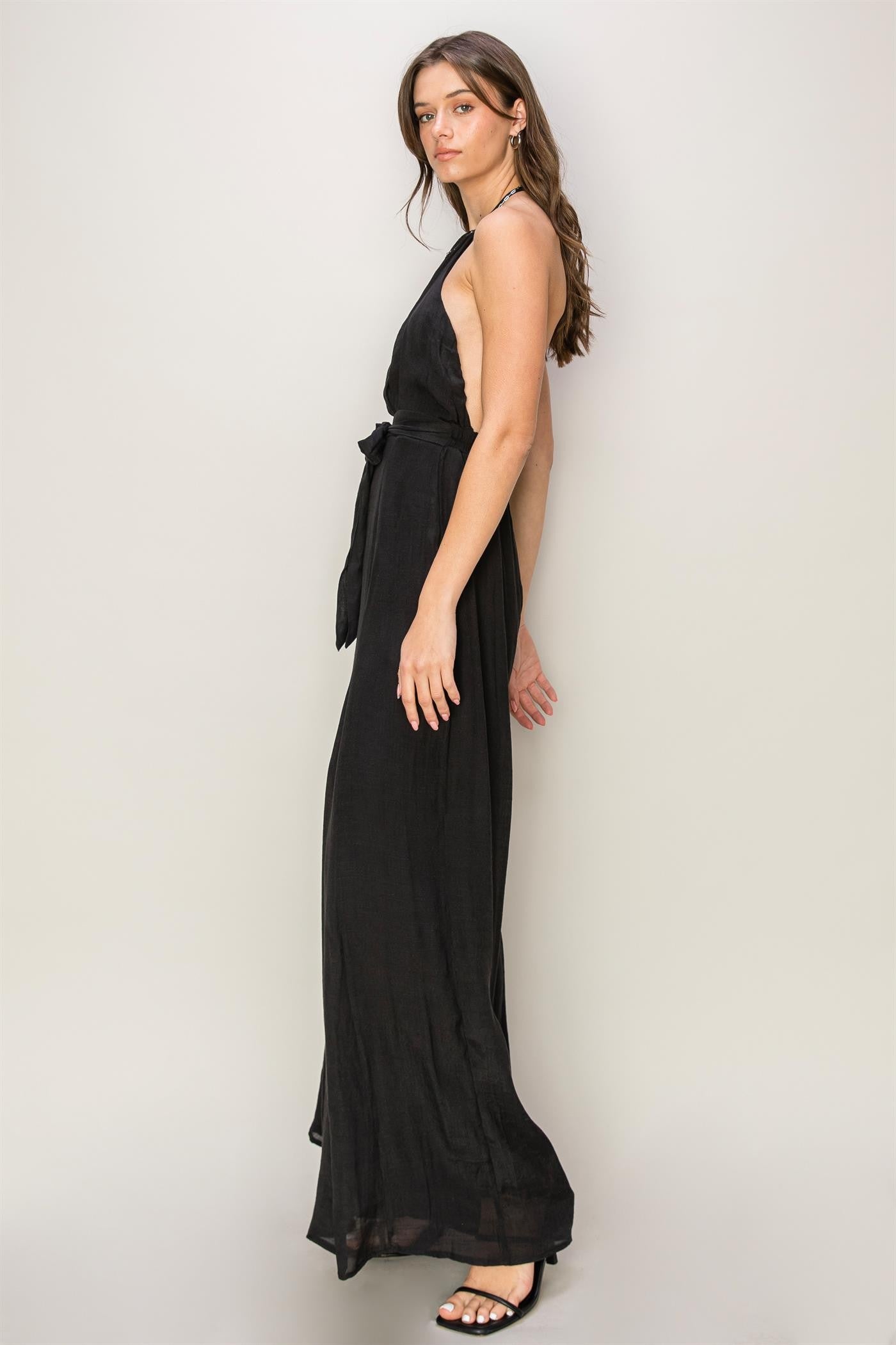 Overall - Jumpsuit Halter Neck - Black-hotRAGS.com