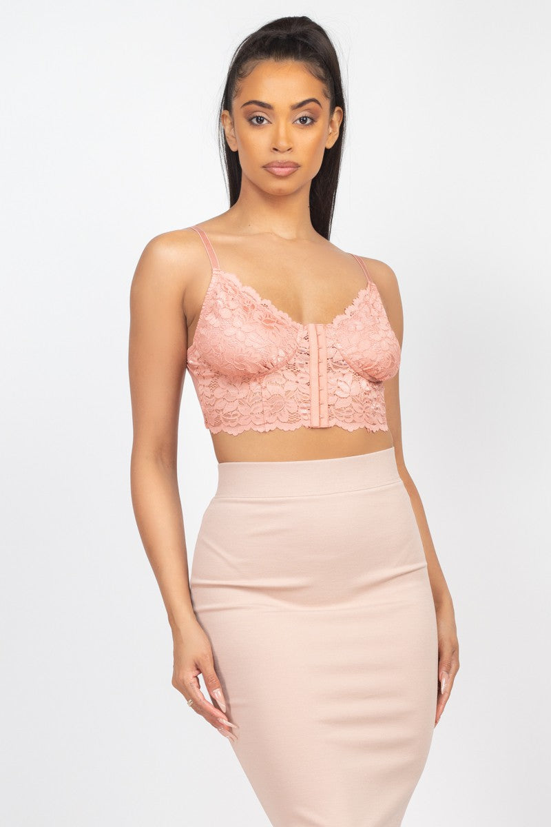Jr Bralette Lace Hook - Peach-hotRAGS.com
